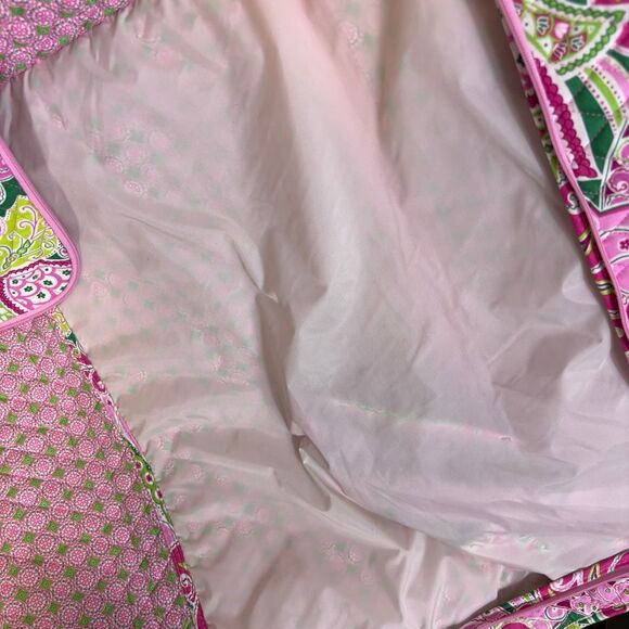 Vera Bradley Pink and Green Patterned Large Quilted Garment Bag - Picture 10 of 11